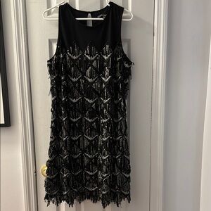 Julia Jordan Black Sheath Mini Dress Sleeveless Scoop Neck